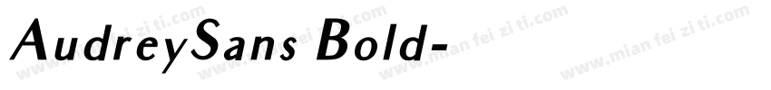 AudreySans Bold字体转换